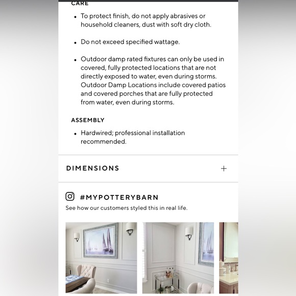 New in Box- Frances Metal Shaded Sconce- Polished Nickel- Sold out online - Picture 3 of 4